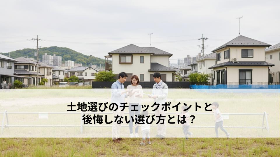 土地選びのチェックポイントと後悔しない選び方とは？