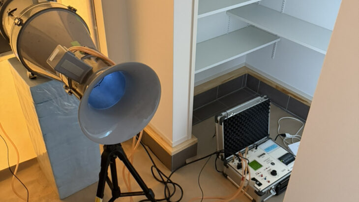 松山市Y様邸　気密測定を行いました（C値＝0.26（0.3））