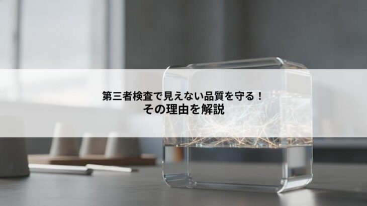 第三者検査で見えない品質を守る！その理由を解説