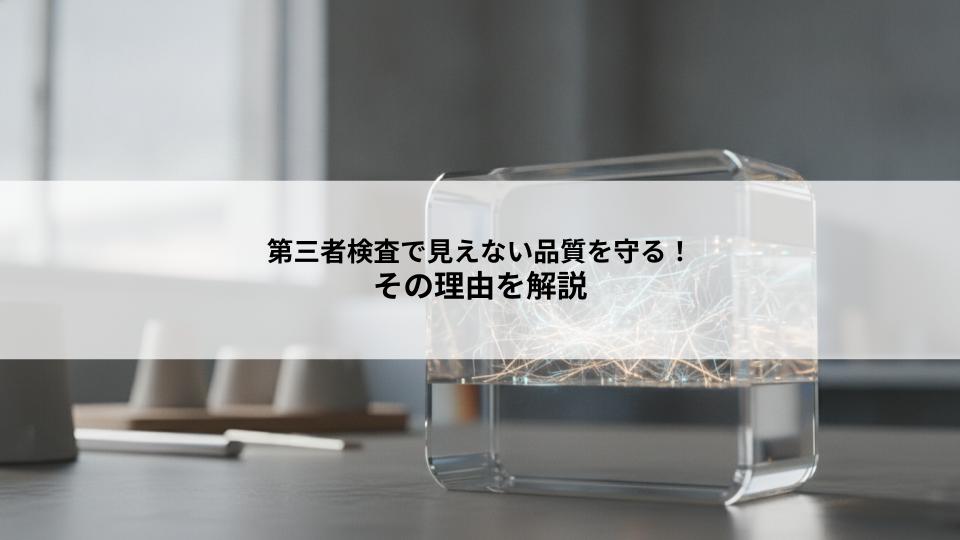 第三者検査で見えない品質を守る！その理由を解説