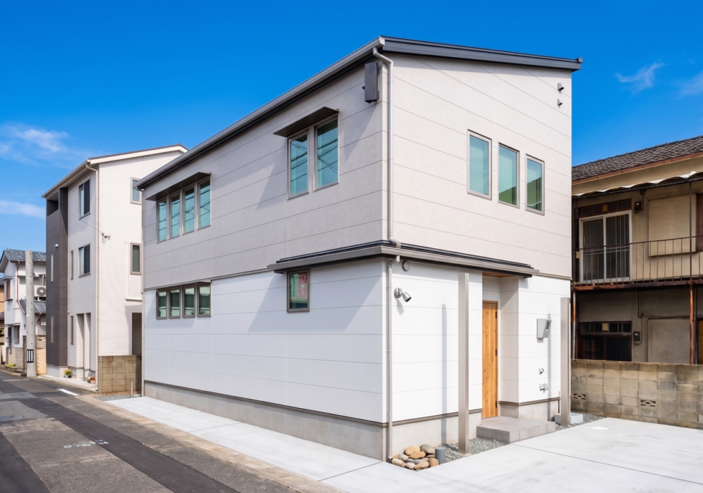 【松山市 注文住宅】光あふれる大空間。吹き抜けリビングと無垢のぬくもりが心地よい、収納上手な家