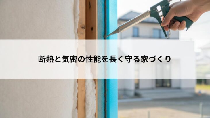 断熱と気密の性能を長く守る家づくり