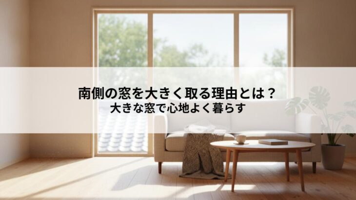 南側の窓を大きく取る理由とは？大きな窓で心地よく暮らす